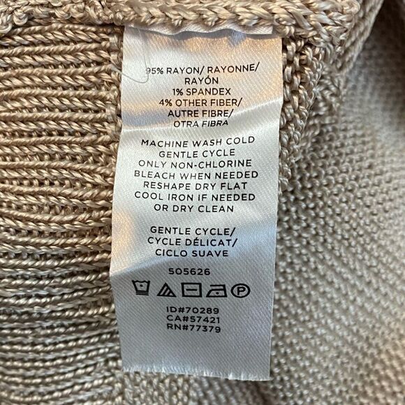 ANN Taylor petite size medium Gold‎ slinky knit dolman sleeve tunic sweater - Picture 3 of 6